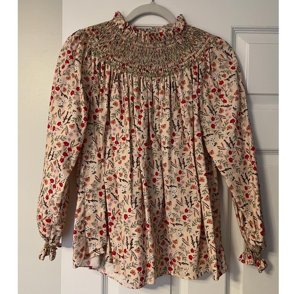 Dondolo x Pencil & Paper Co. Smocked floral top